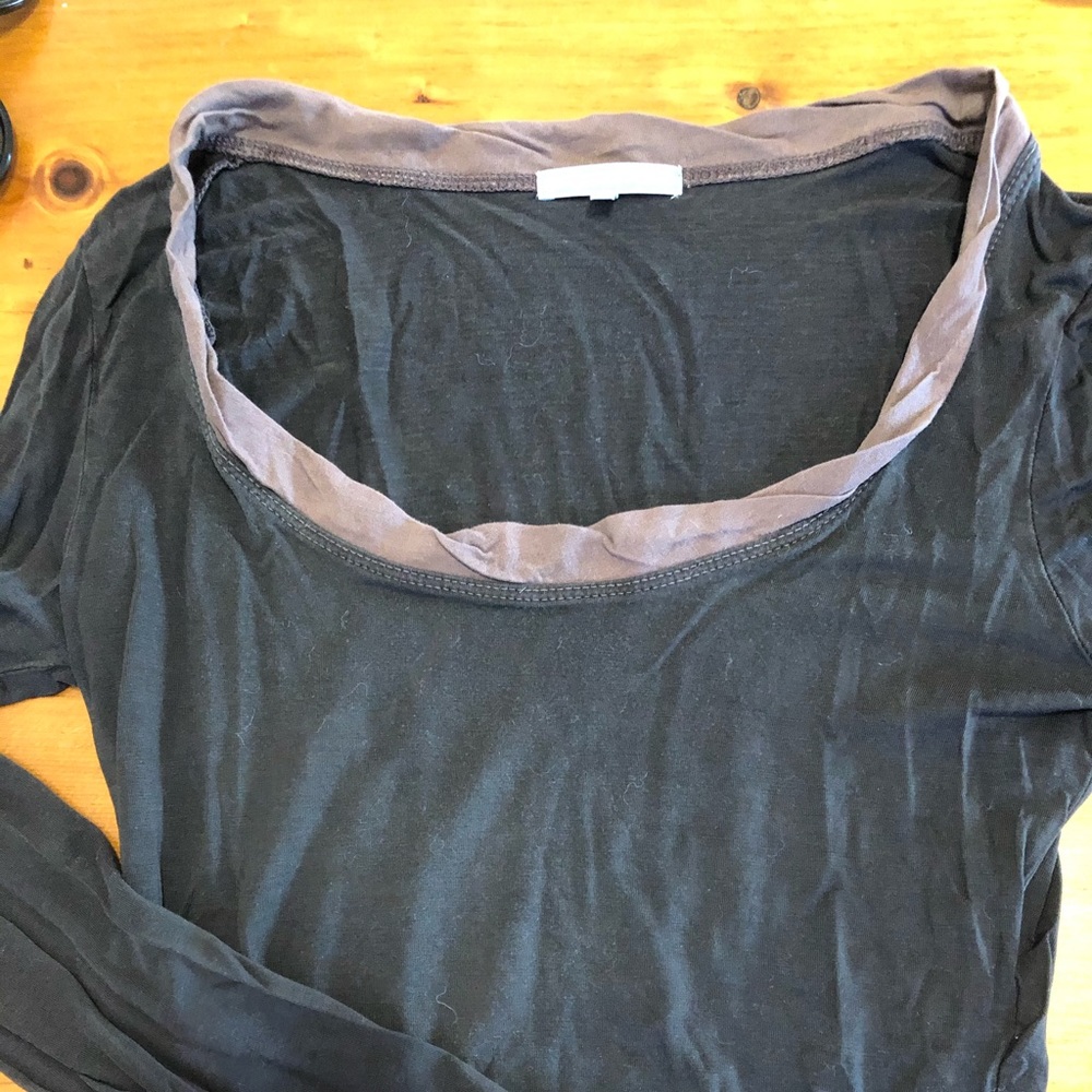 James Perse Black Long Sleeve Tee